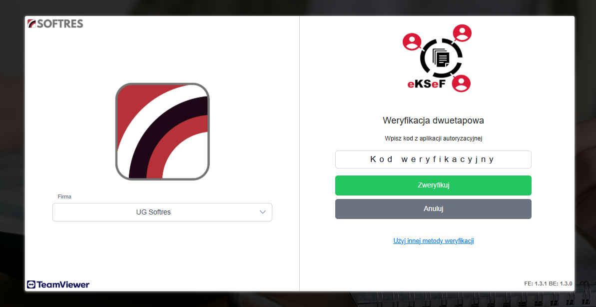 Logowanie z weryfikacją dwuetapową